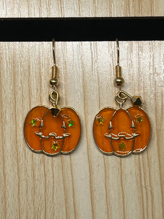 Jack o’lantern earrings H207