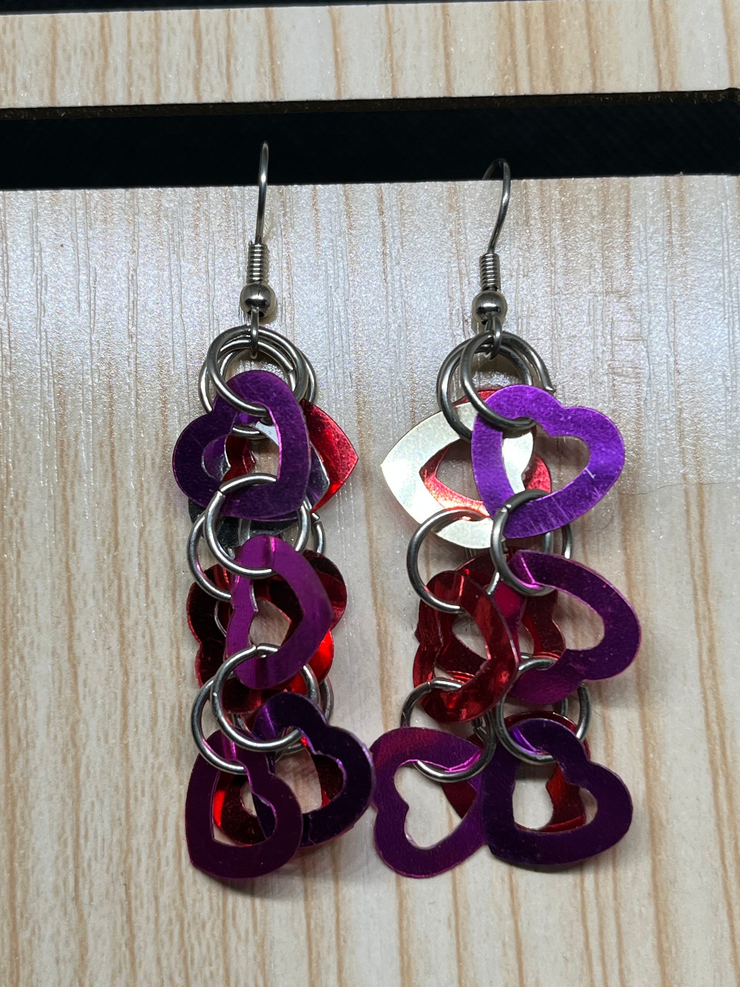 Heart earrings E565