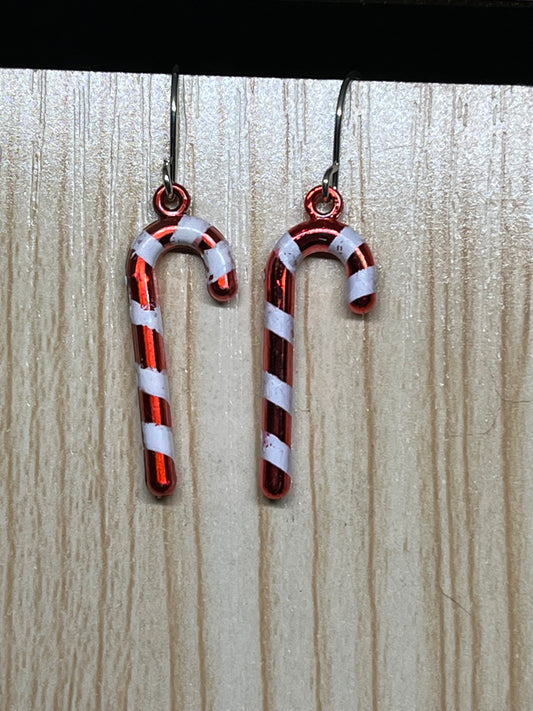 Candy cane earrings C106