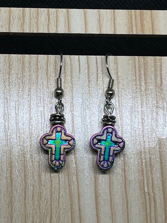 Cross earrings E466