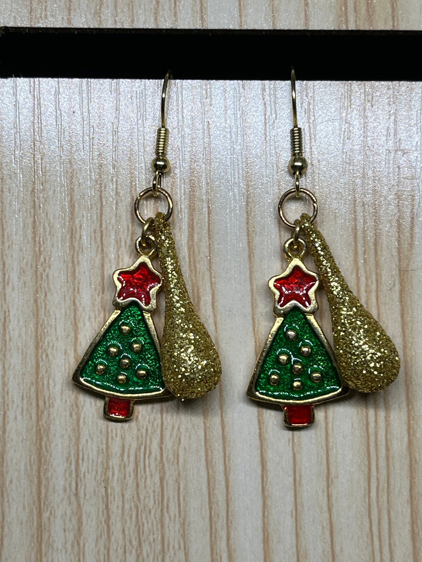 Christmas tree earrings C16