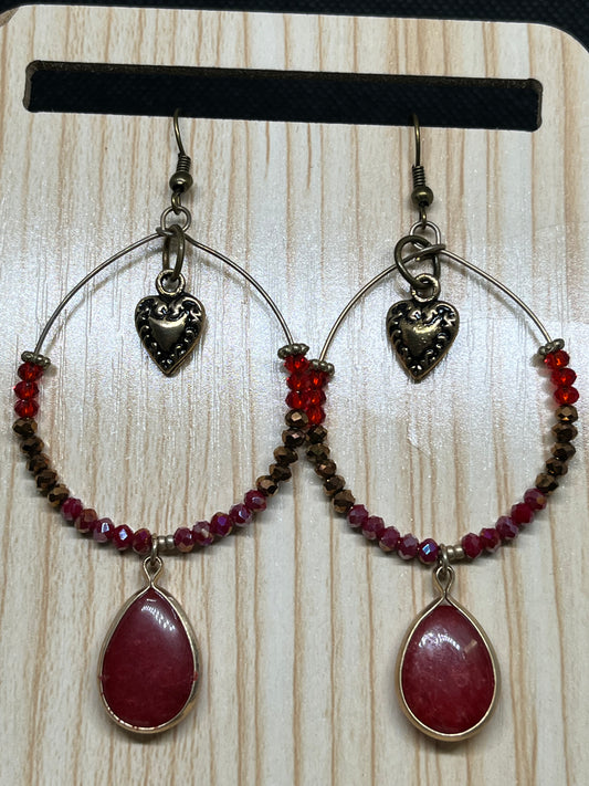 Heart earrings E561