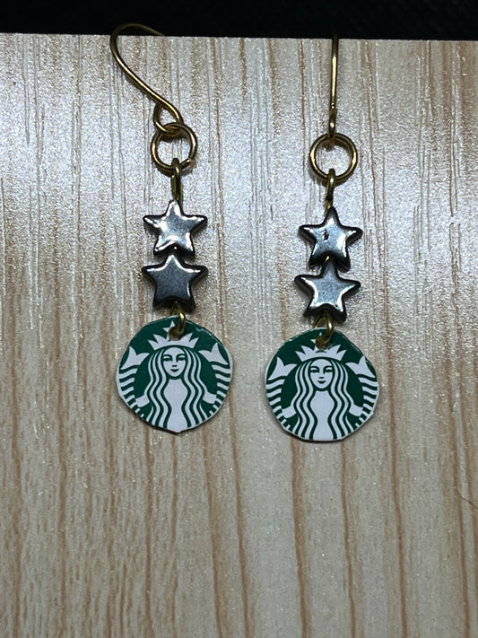 Coffee brand earrings E55