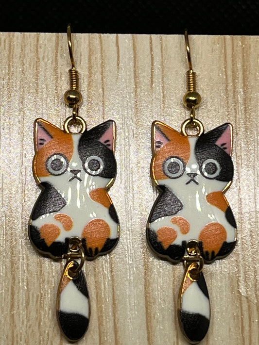 Cat earrings E348