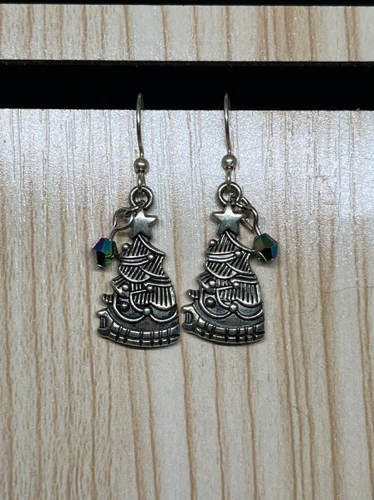 Christmas tree earrings C12