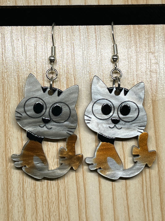 Cat earrings E614
