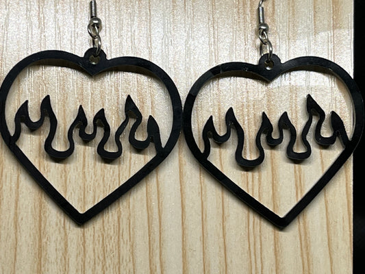 Heart earrings E539