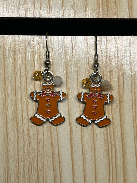 Gingerbread man earrings C73