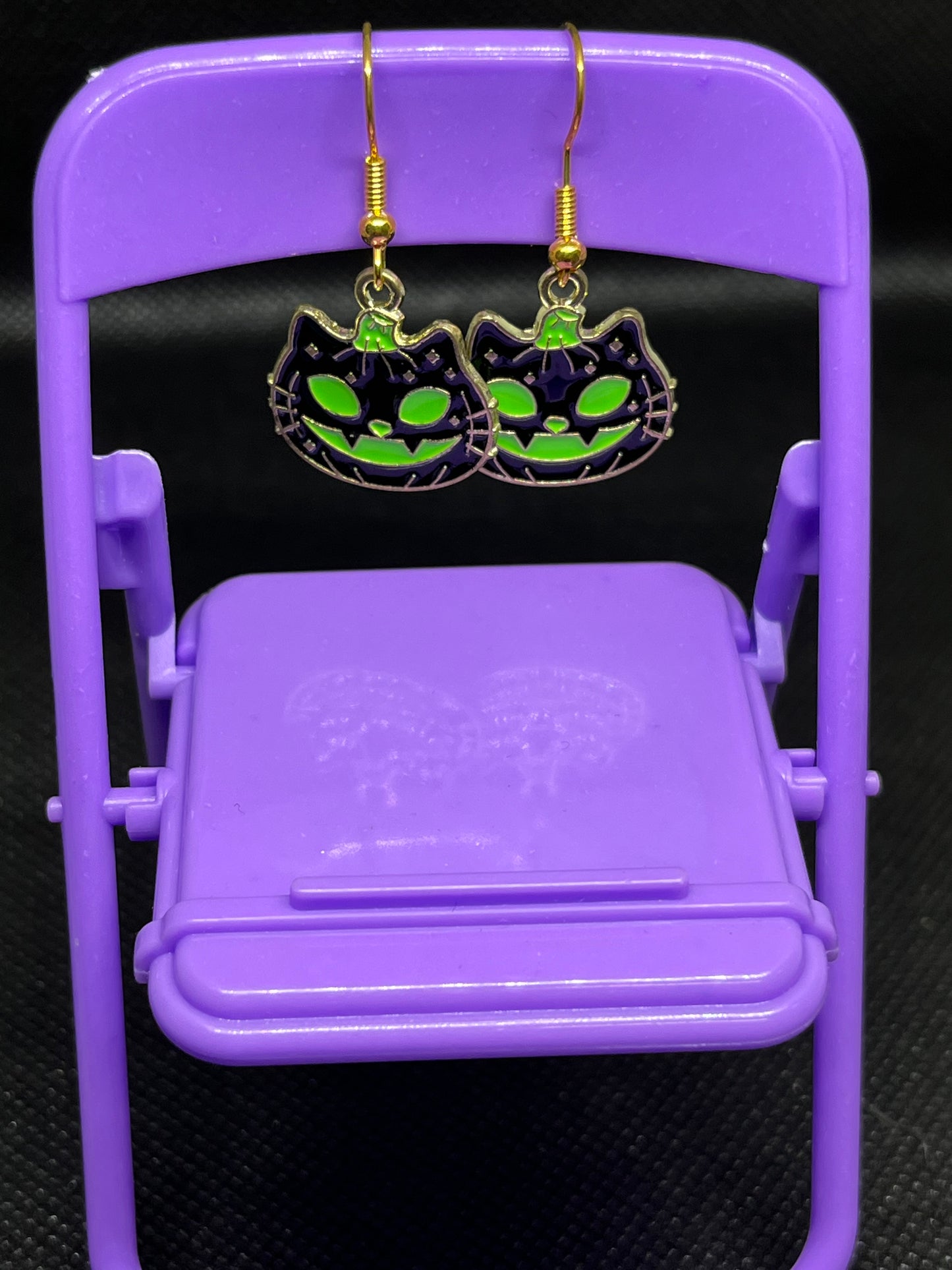 Cat pumpkin earrings H51