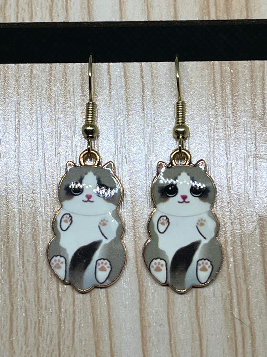 Cat earrings E375