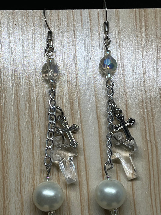 Cross earrings E473
