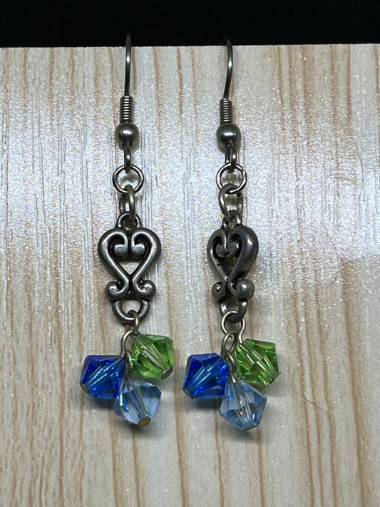 Heart earrings E533