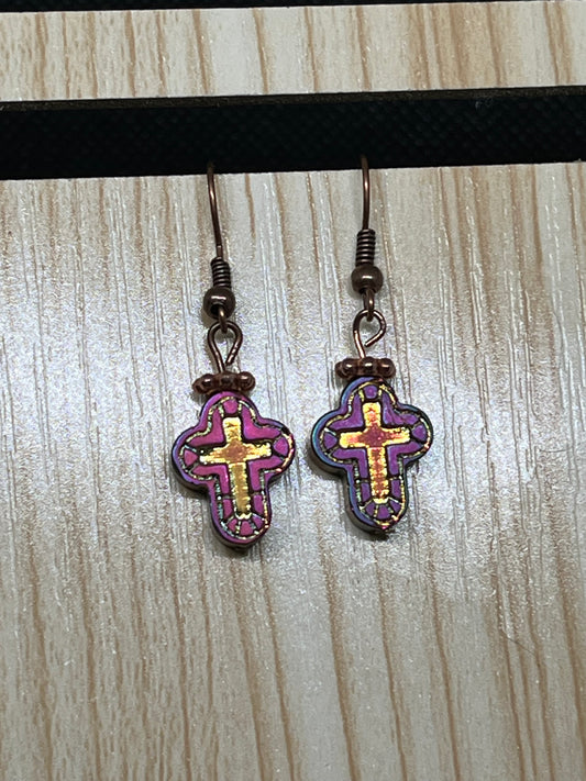 Cross earrings E464
