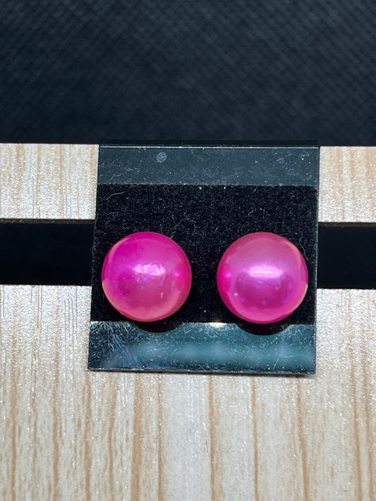 Pink pearl earrings E909