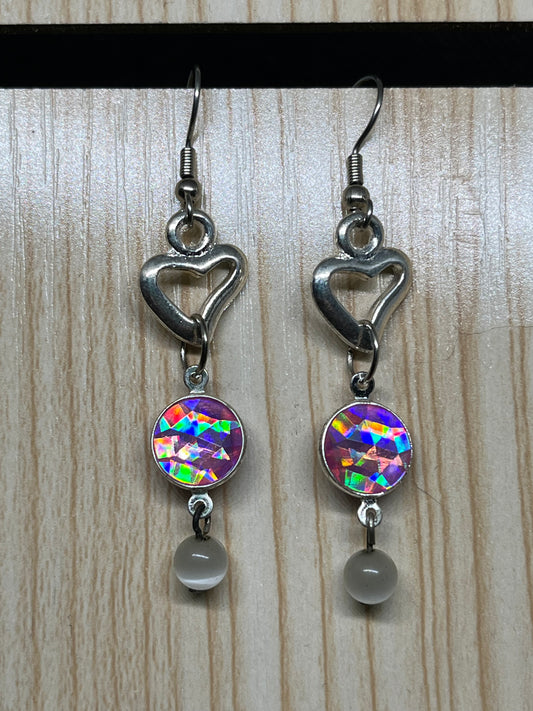 Heart earrings E546