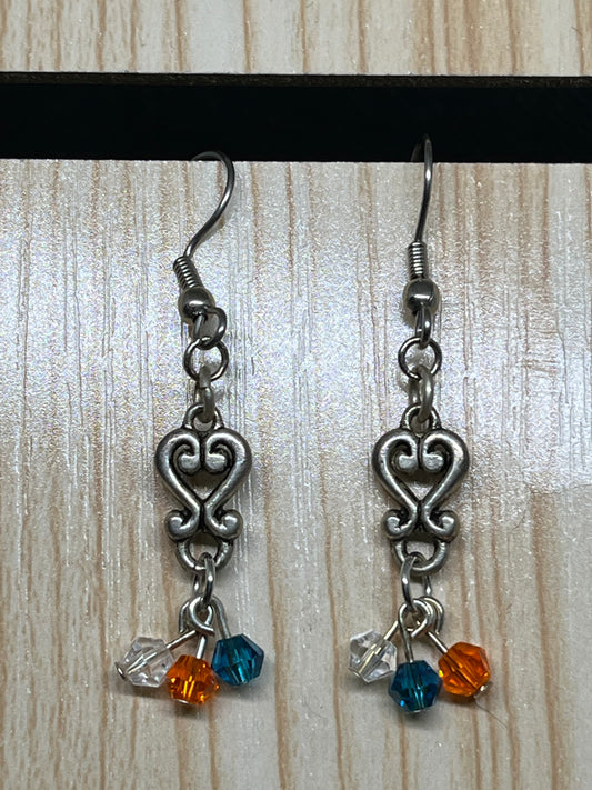 Heart earrings E535