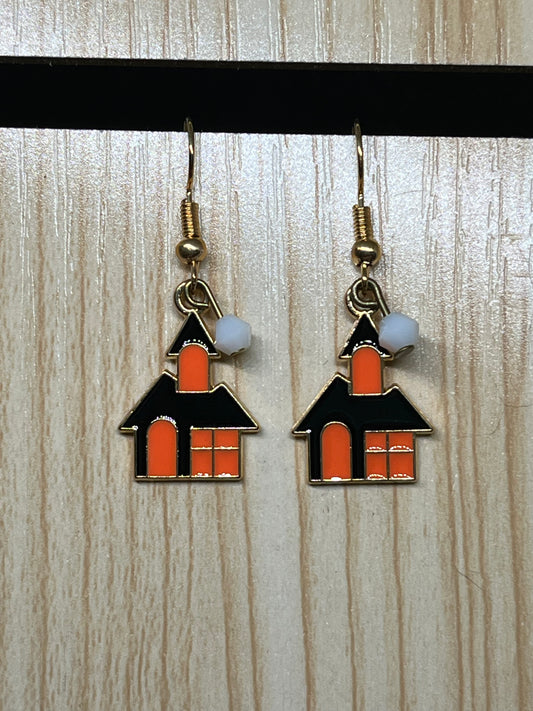 Spooky house earrings H201