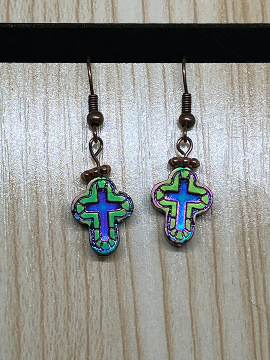Cross earrings E465