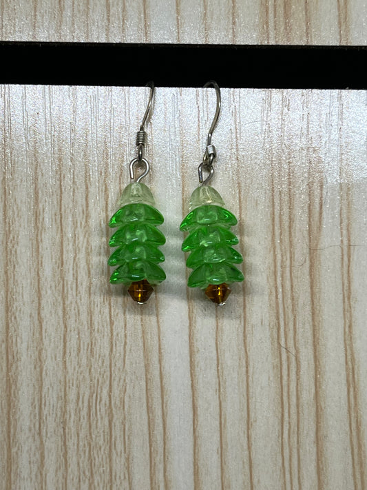 Christmas tree earrings C8B