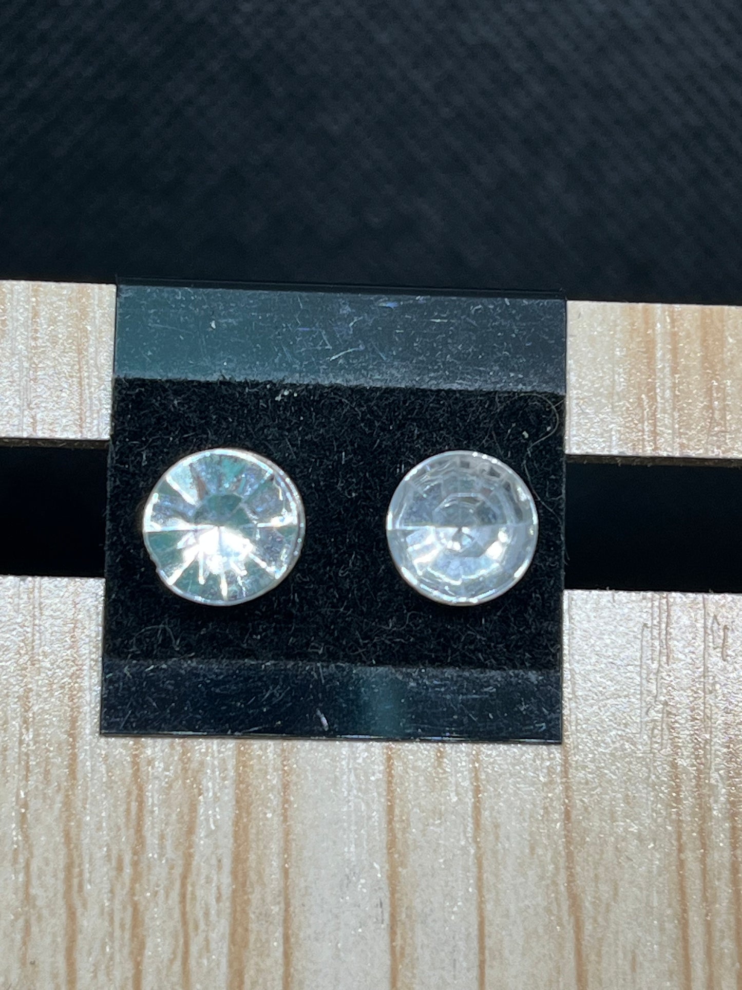 Large gem stud earrings E897