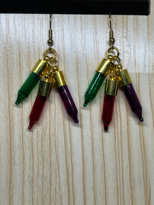 Christmas light earrings C142