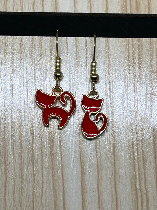 Cat earrings E371