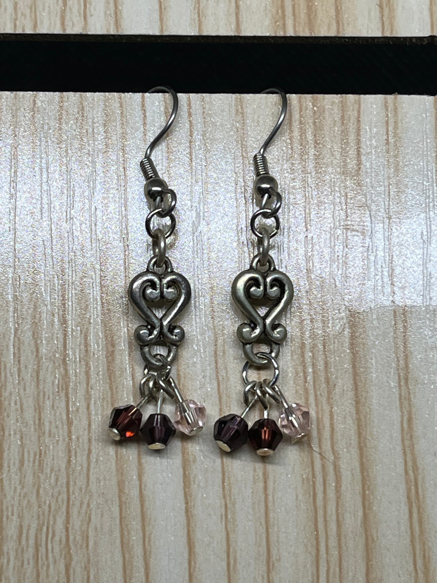 Heart earrings E534