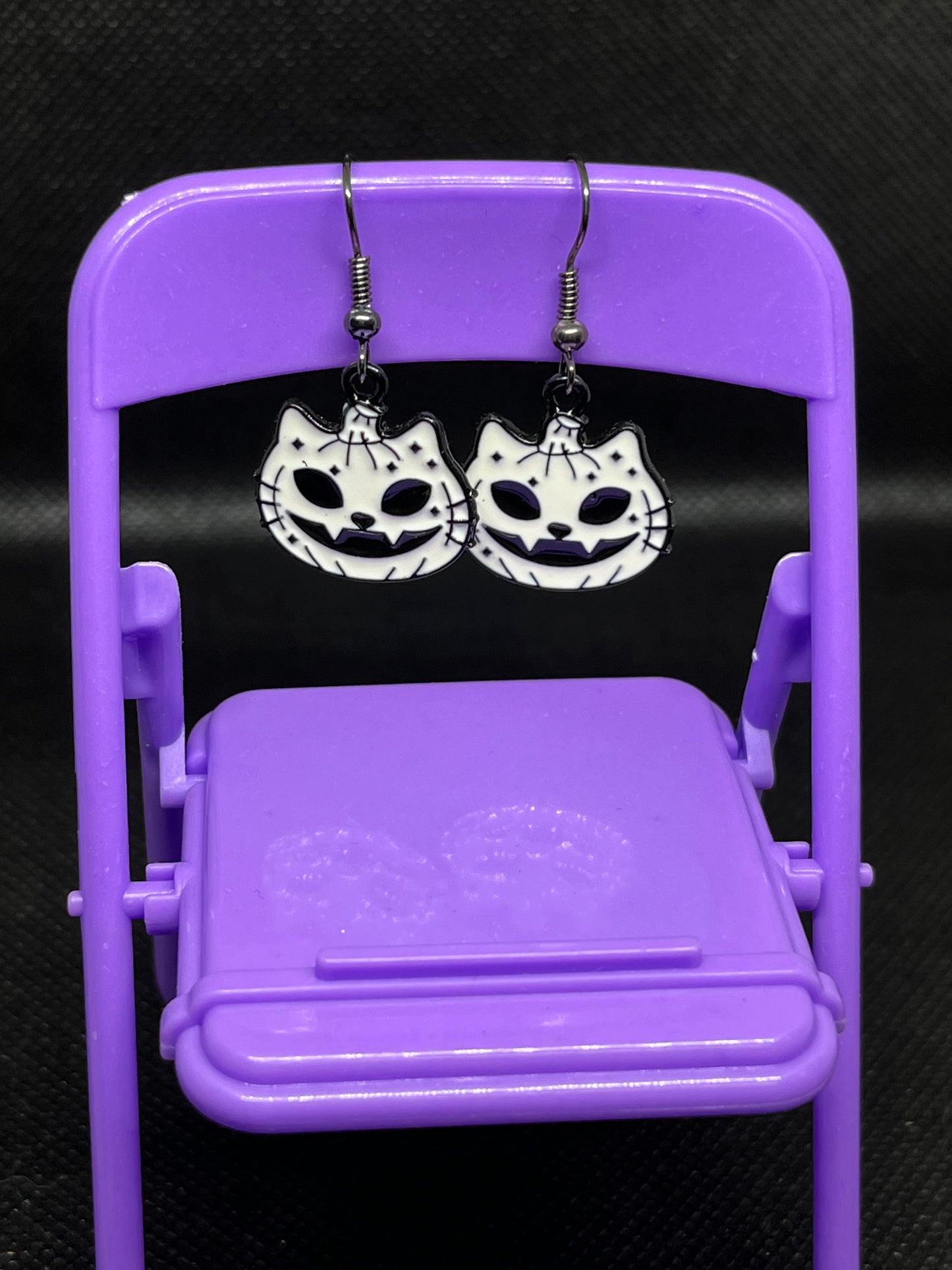 Cat pumpkin earrings H54