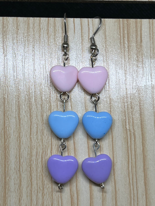 Heart earrings E590