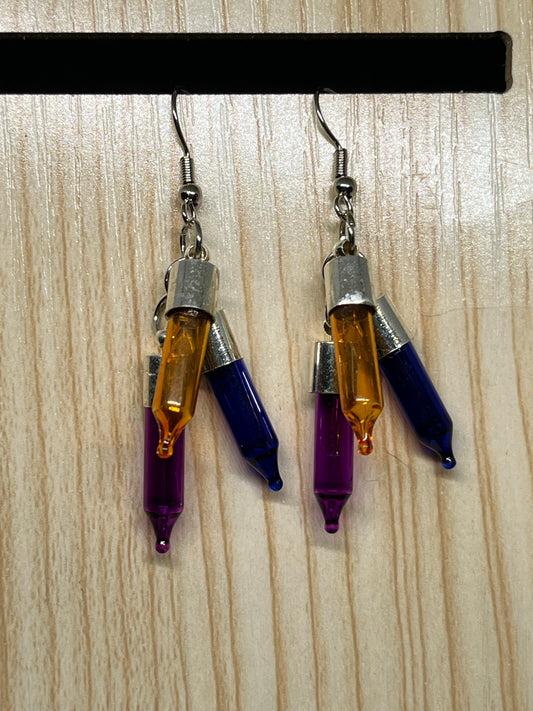 Christmas light earrings C24