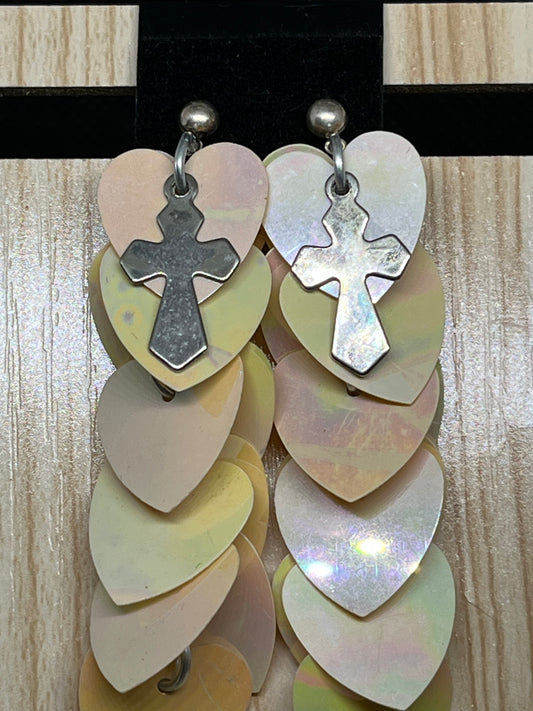 Cross earrings E478