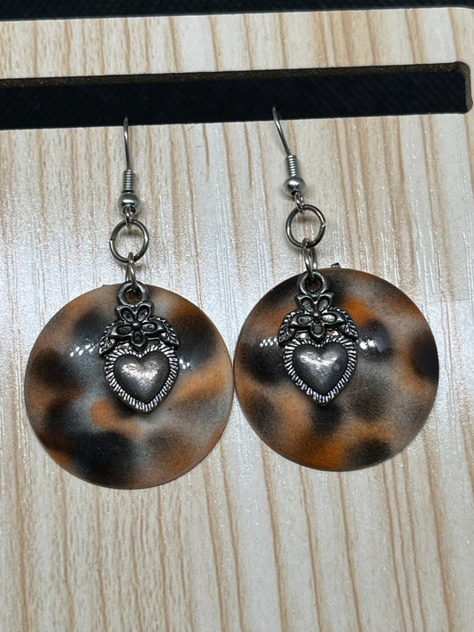 Heart earrings E543
