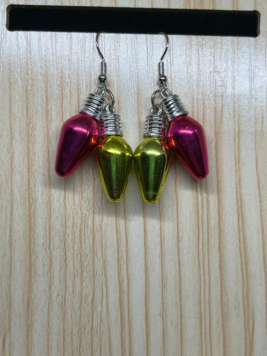 Christmas light earrings C31