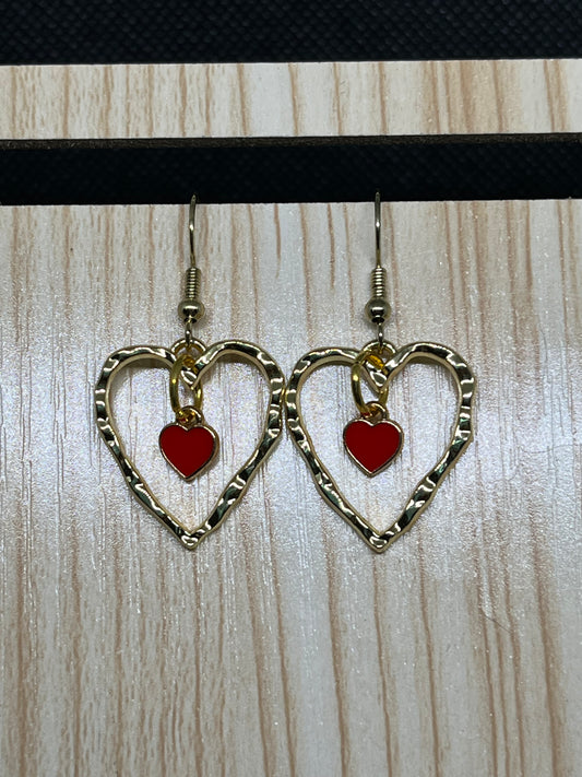 Heart earrings E575
