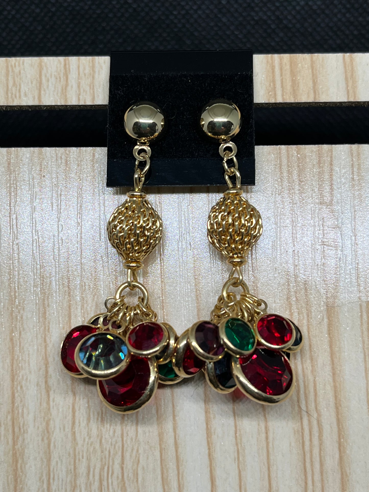 Multicolored charm dangle earrings E847