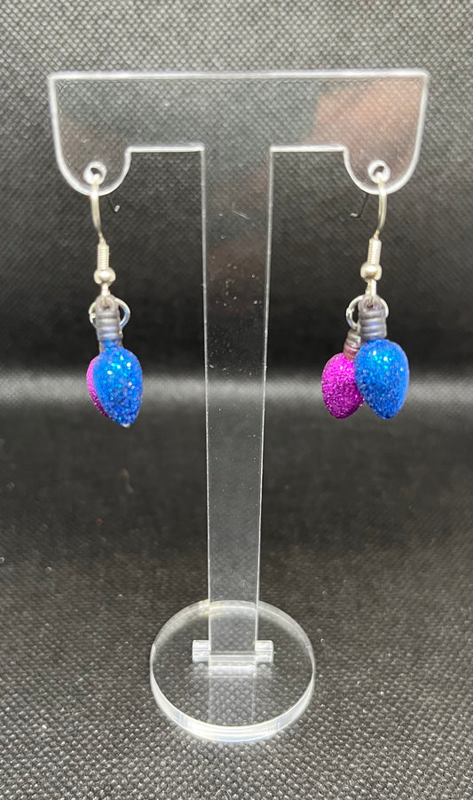 Christmas light earrings C45