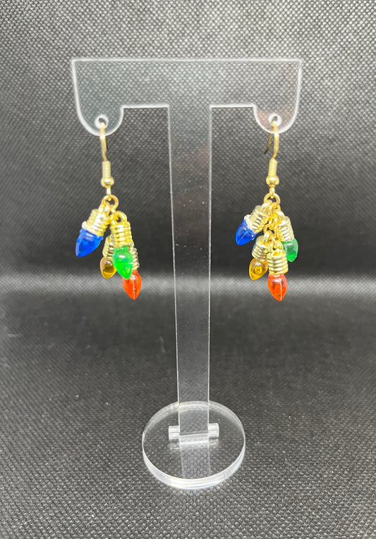 Christmas light earrings C47