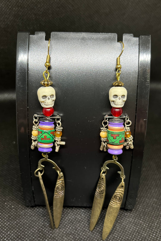 Skeleton earrings H128