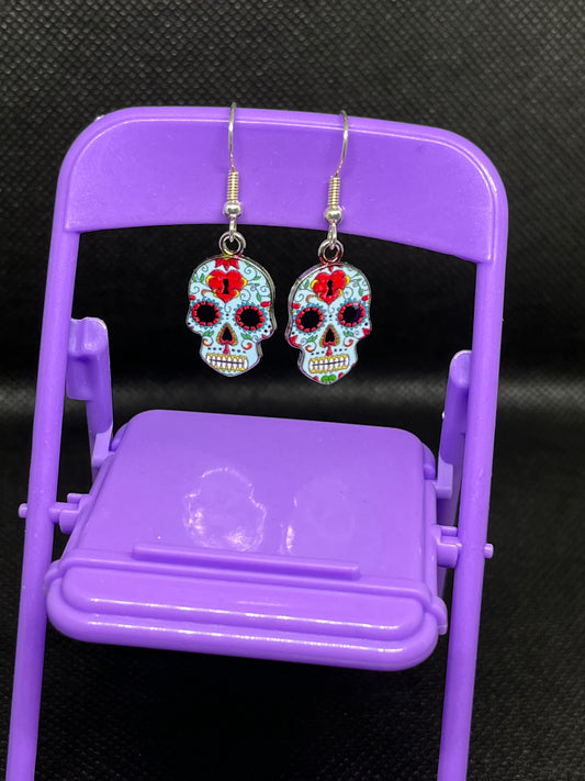 Sugar skull earrings H88
