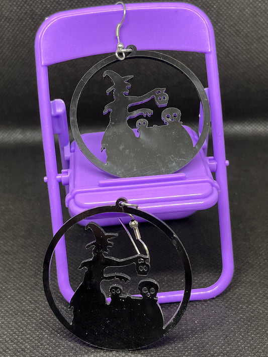 Witch silhouette earrings H121