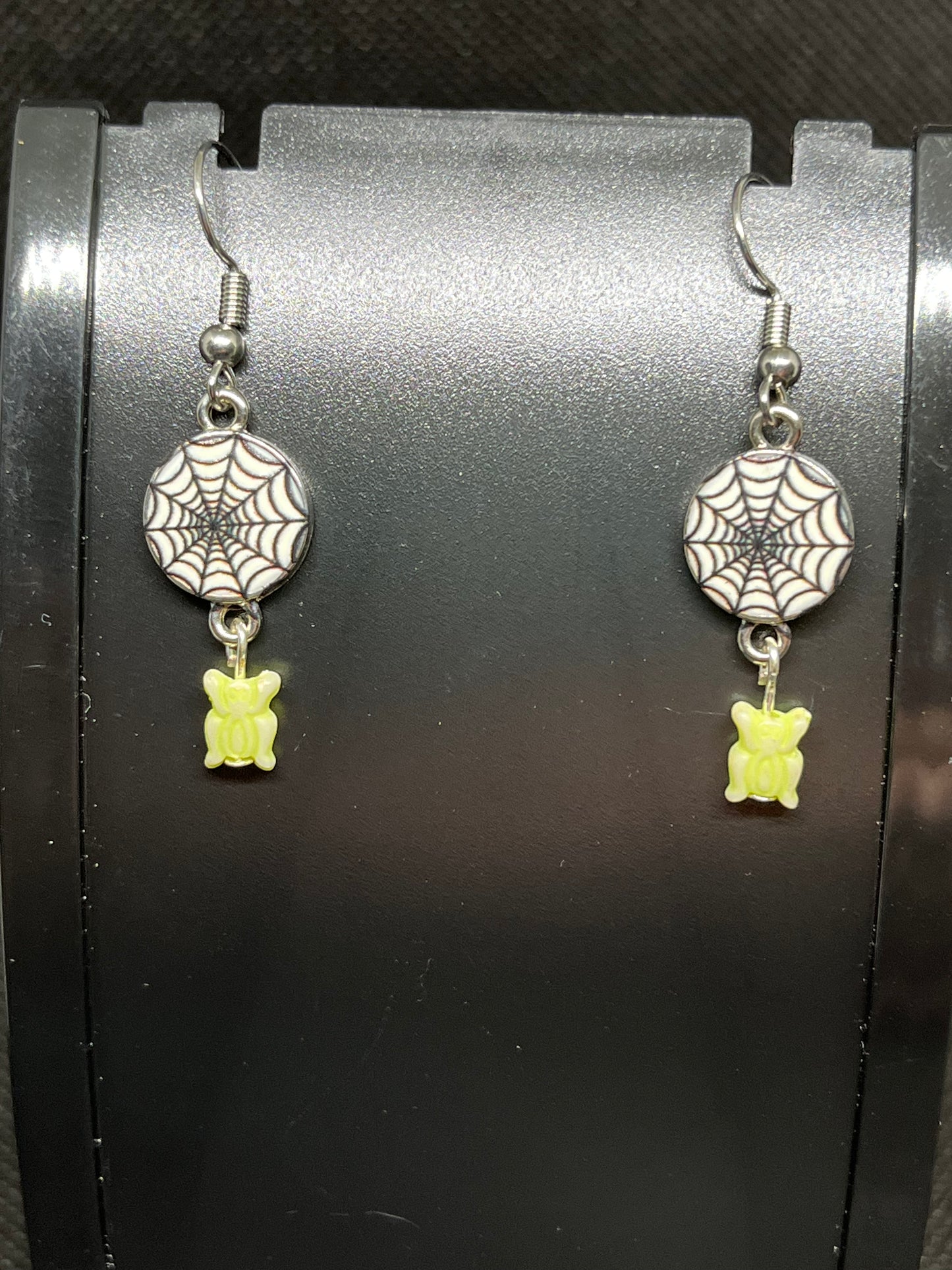 Spider and web earrings H38