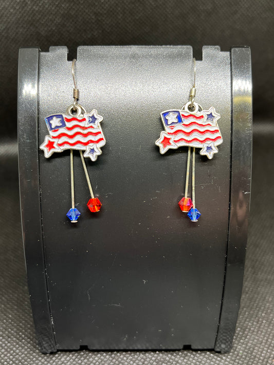American flag earrings J4