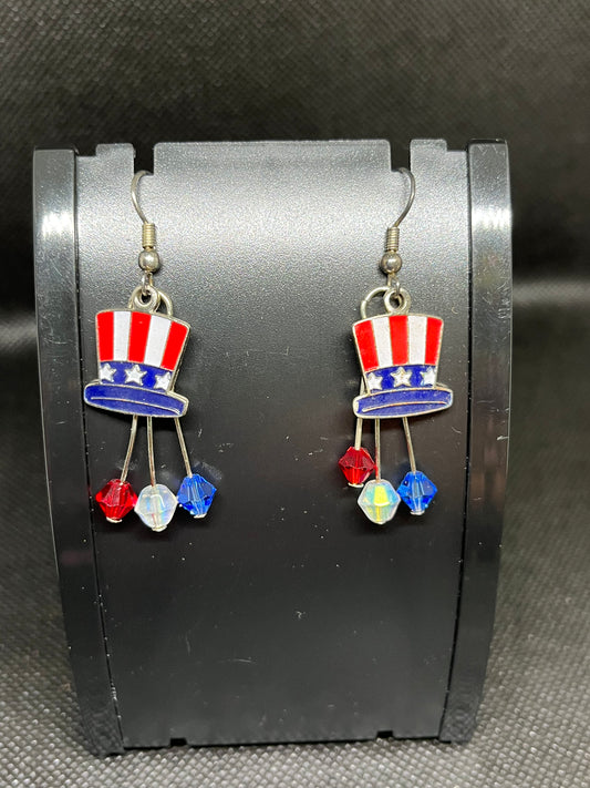 American top hat earrings J5