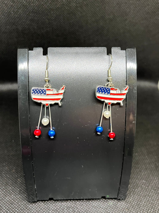 United States earrings J7