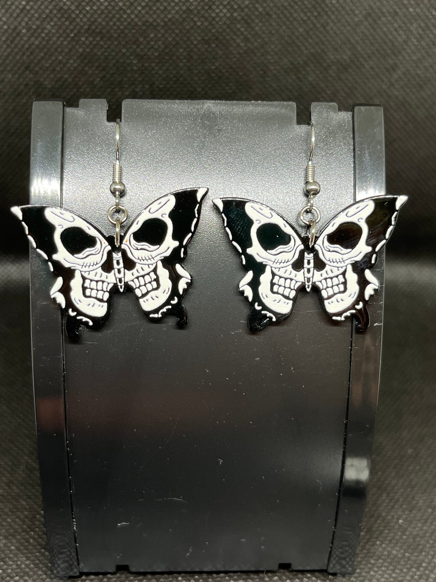 Skull butterfly earrings H69