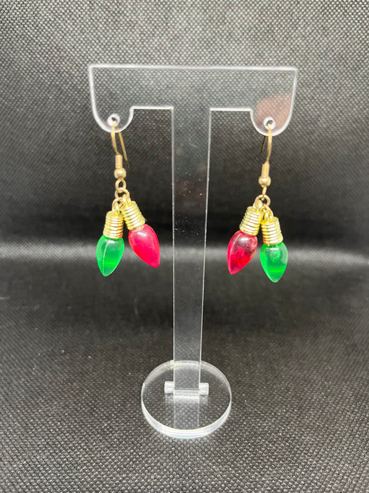 Christmas light earrings C40