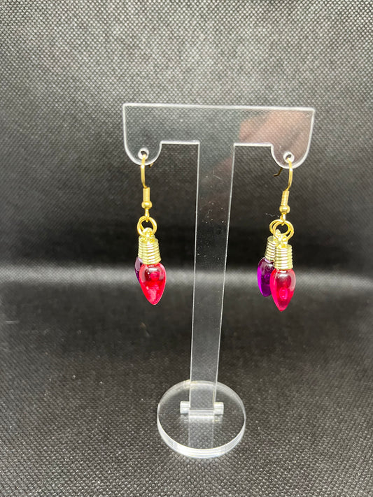 Christmas light earrings C38