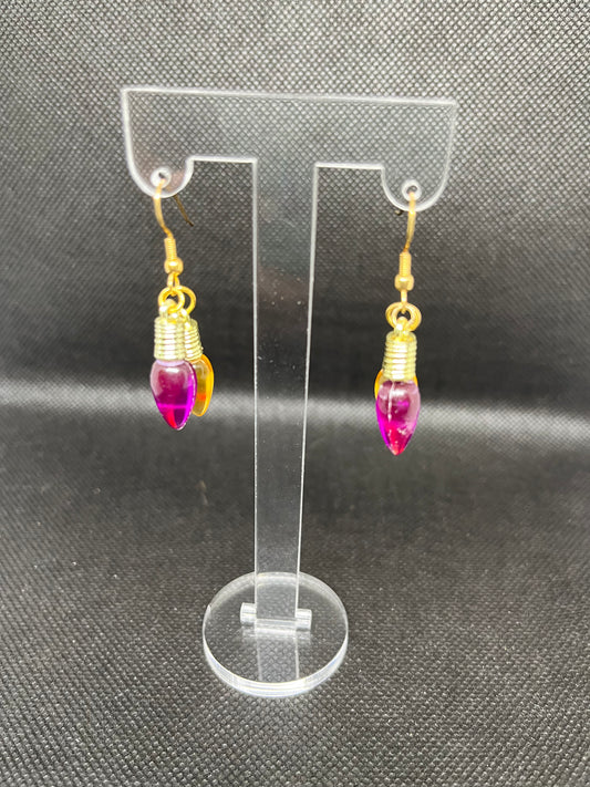 Christmas light earrings C36