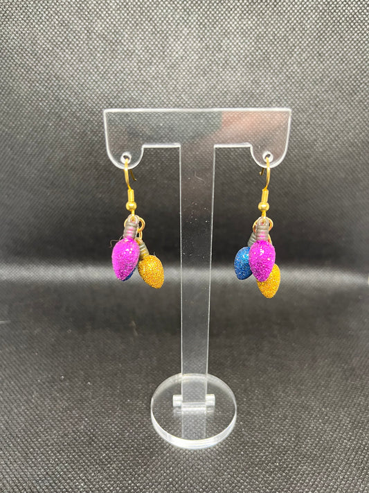 Christmas light earrings C41