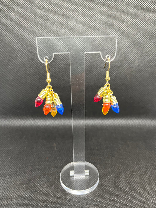 Christmas light earrings C46